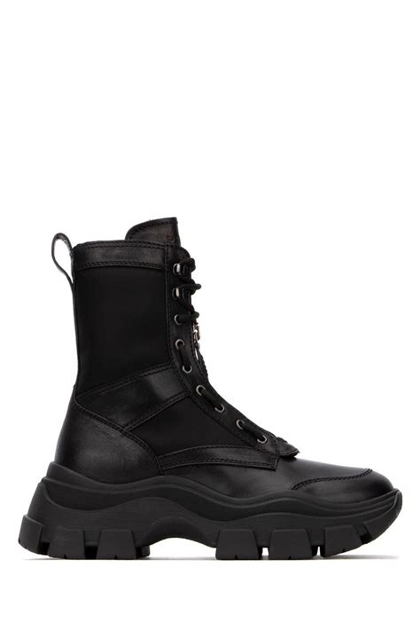 prada boots saks|prada black chunky combat boots.